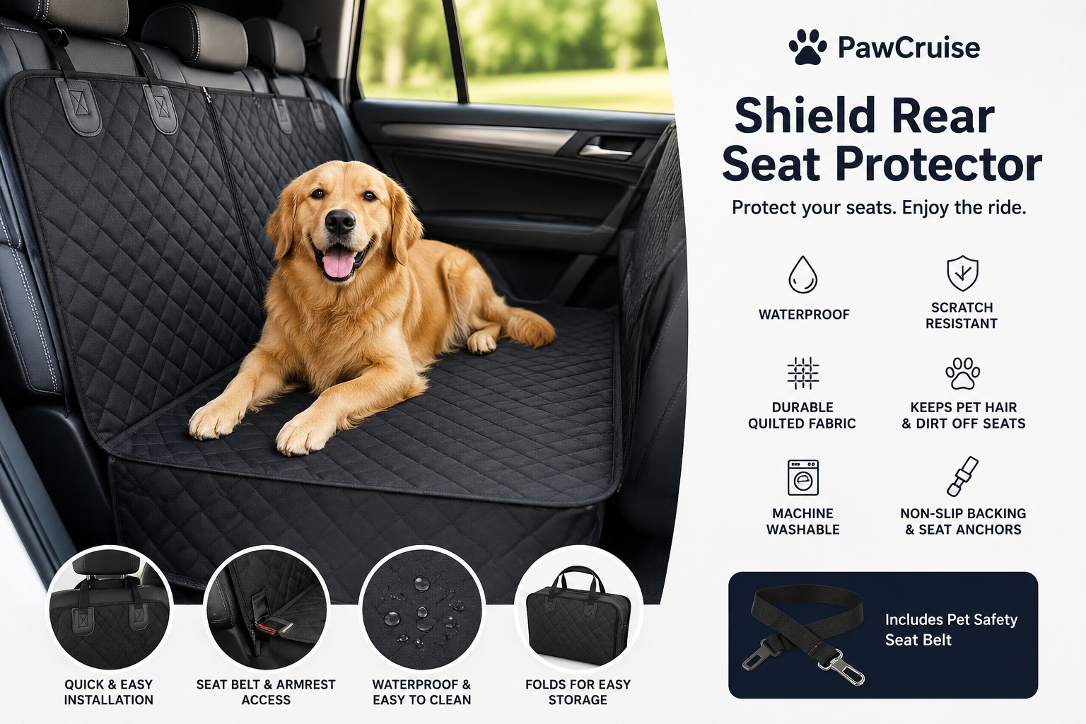 PawCruise Shield Rear Seat Protector